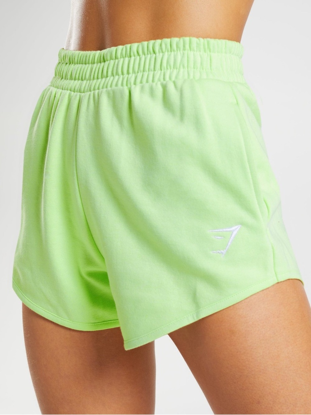 Gymshark Neon Lime High-Waist Athletic Shorts